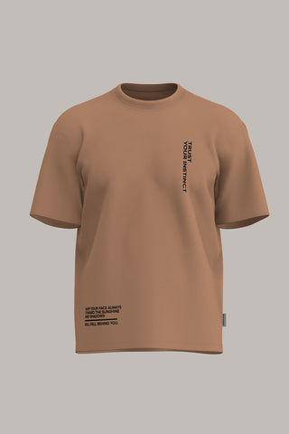 brown t shirt